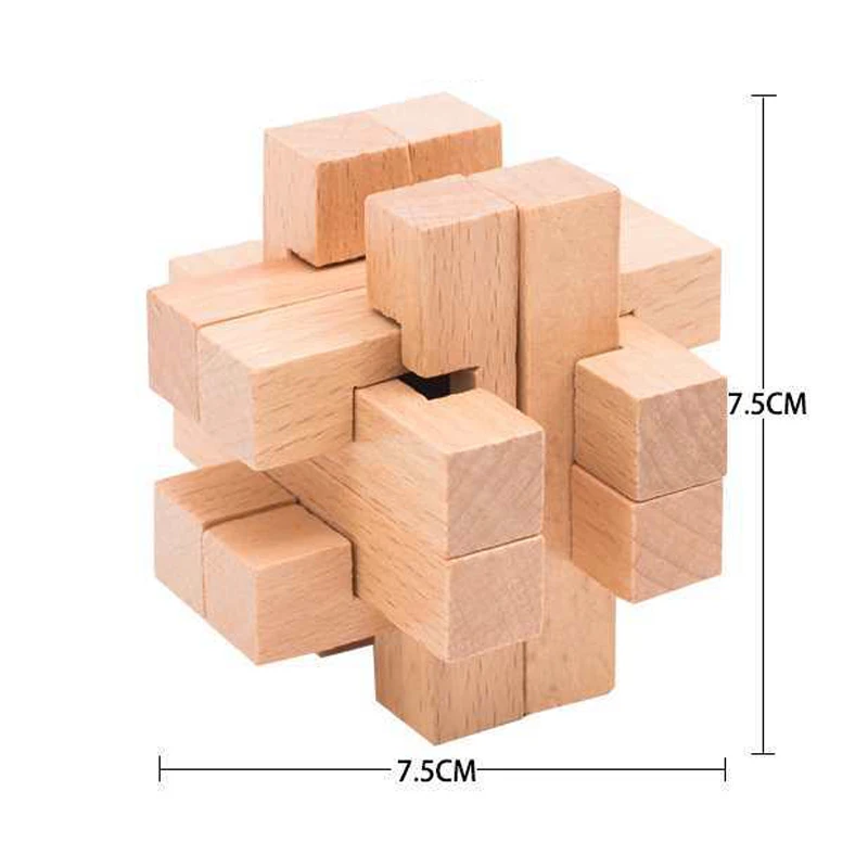Casse-tête en bois pour adultes et enfants, Luban Lock IQ Challenge Puzzles, logique et problèmes de résolution, jouets éducatifs