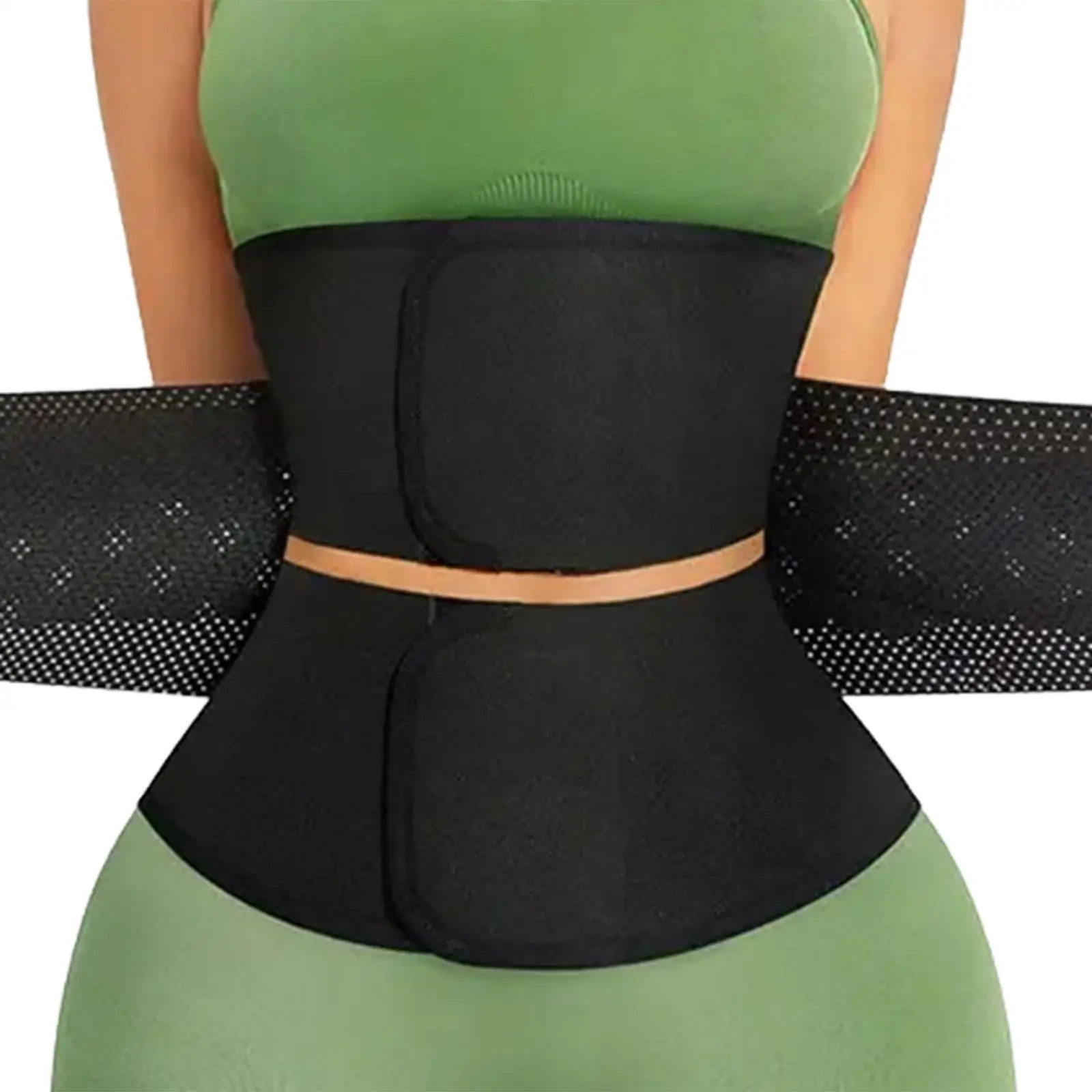 Waist Trainer Sweat Band Waist Cincher Lower Belly Wrap Waist Trimmer Waist Corset for Running Exercise Fitness Workout Yoga