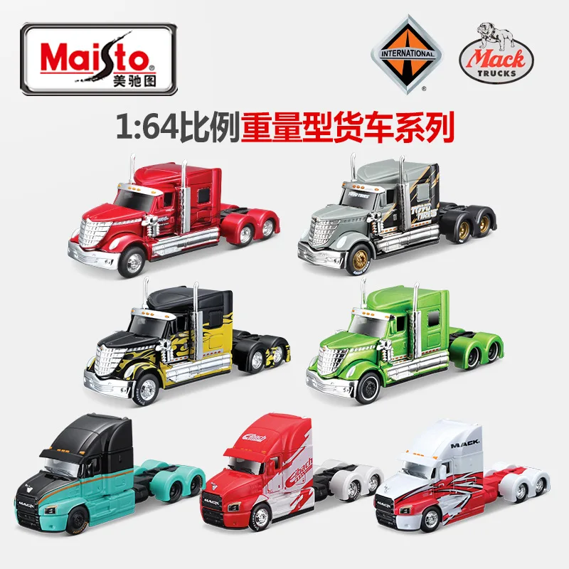 

Maisto 1:64 MACK INTERNATIONAL Lonestar Tractor truck Simulation Diecast Car Metal Alloy Model Car kids toys collection gifts