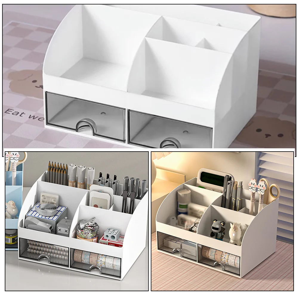 صندوق تخزين مكتبي درج نوع منظم للقلم حاكم الشريط القاطع القرطاسية مكتب المدرسة المنزل غرفة نوم مكتب الحاويات #1