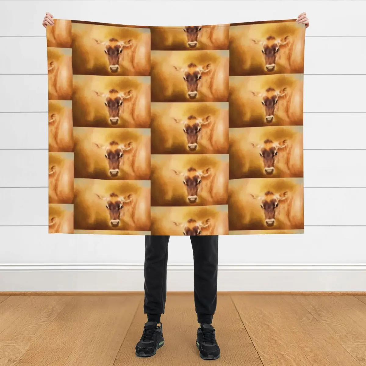 

Jersey Cow Farm Art Throw Blanket Personalized Gift Comforter Hair Bed Fashionable Blankets