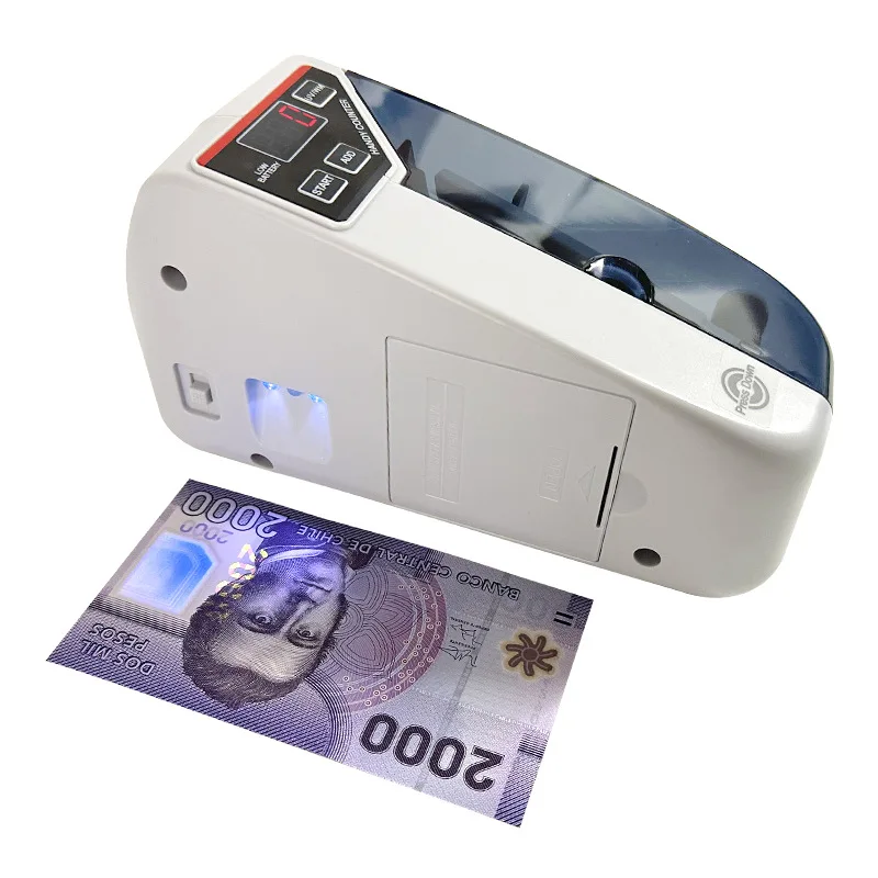 

V31 Foreign Currency Counter with UV Detection, Portable White Light Money Counting Machine for Handheld Multi-Currency Use