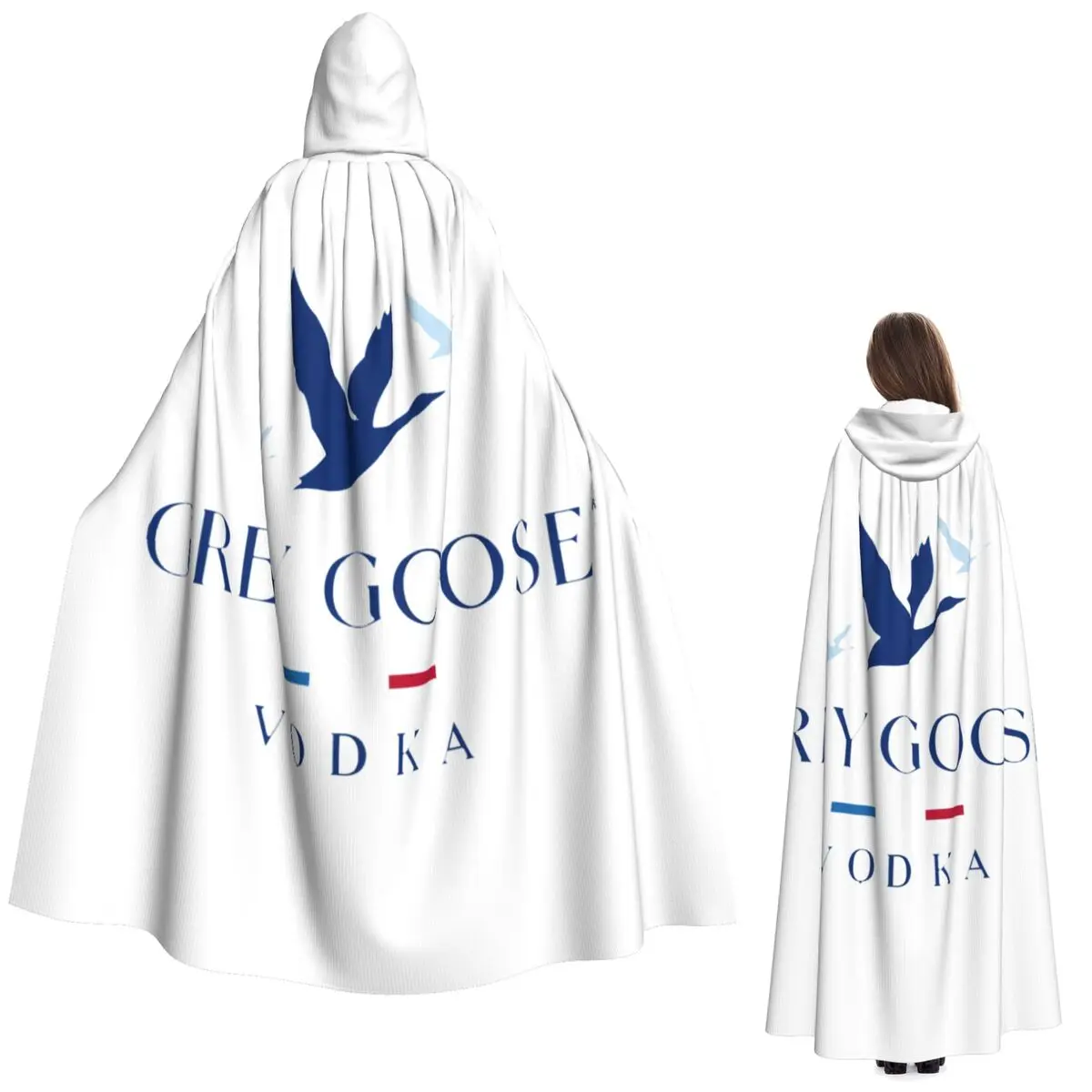 Capa Larga con Capucha de Vodka Grey Goose, Disfraz Medieval de Bruja, Capa de Cosplay, Halloween, Vampiro, Adulto, Unisex