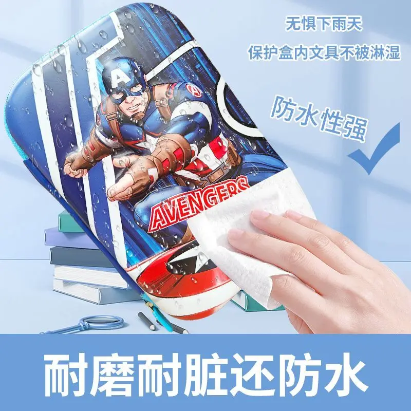 Marvel Spiderman Homem de Ferro Menino Dos Desenhos Animados Criativos Anime Grande Capacidade de Armazenamento À Prova D 'Água e Resistente a Quedas Estojo de Lápis de Papelaria