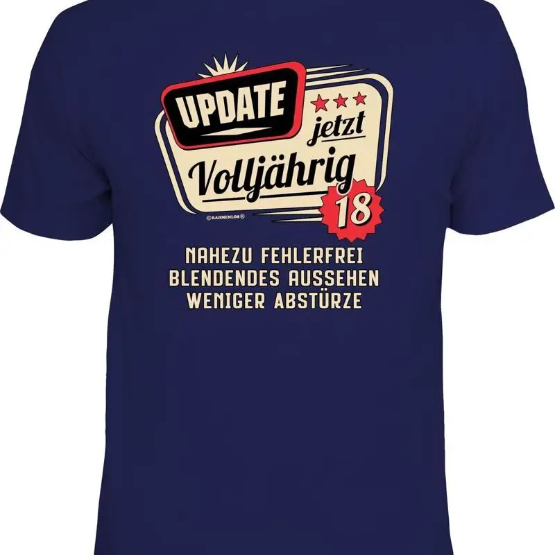 

Футболка Compleanno 18-е обновление Ora Voll hadiahig Maglia Divertente Regalo