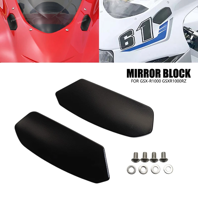 

Fit For Suzuki GSXR 1000 GSX-R 1000R Mirror Block Off Plates Blanking Plate Kits GSX-R1000 GSXR1000RZ 2017-2024 2023 2022 2021