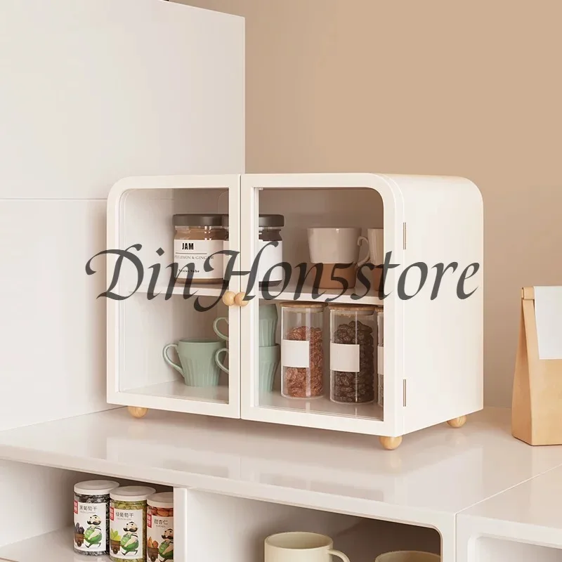 Solid Wood Cup Holder Organizer with Grid Shelves Dining Table Coffee/Tea Cup Storage Rack Dustproof Multi-Purpose Display Shelf