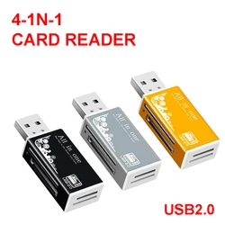Card Reader 4 Ports USB2.0 Memory SD TF Card SDHC MMC/RS MMC TF MS/MS PRO/MS DUO M2 Adapter for Laptop Desktop PC Accessories