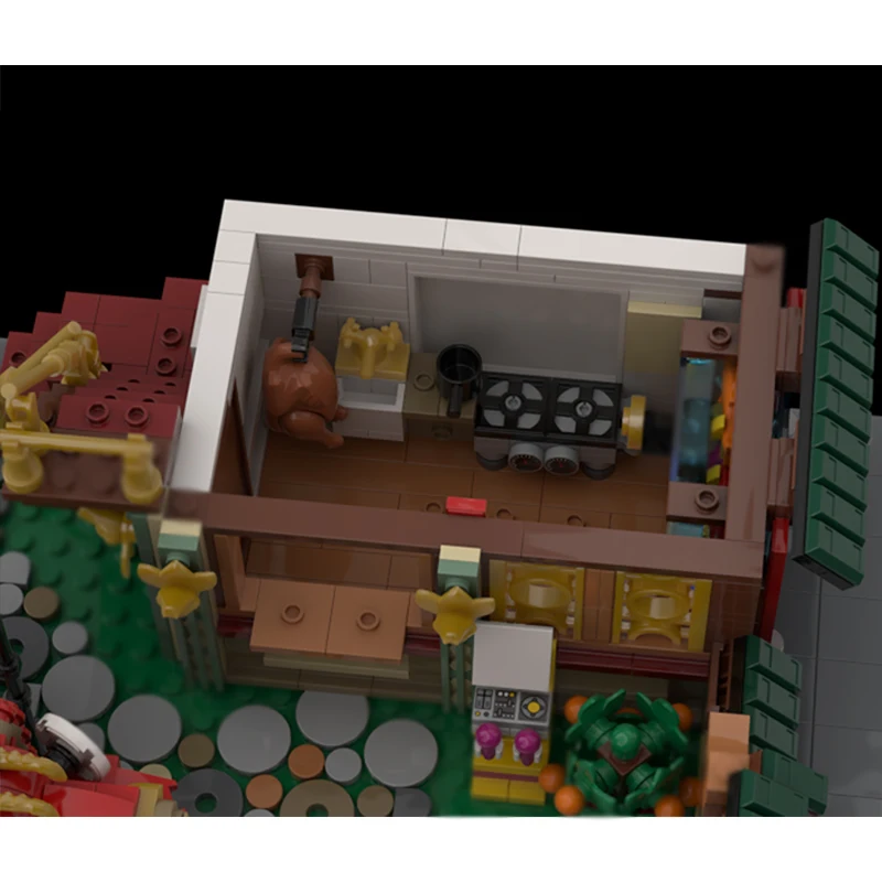 Modelo City Street View, ladrillos de construcción MOC, tecnología Modular cuadrada y de mercado, regalos, vacaciones, montar, juguetes para niños, traje