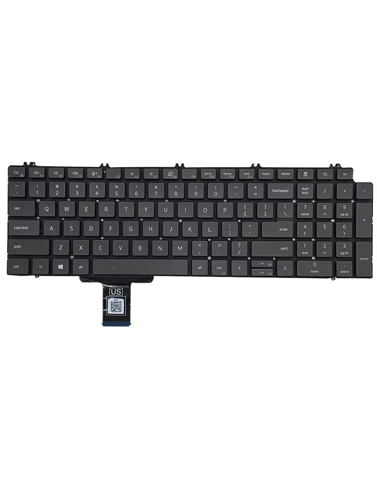 New US Laptop  Keyboard For Dell Precision 7550 7750 7560 7760 Notebook PC Replacement  Keyboard Backlit
