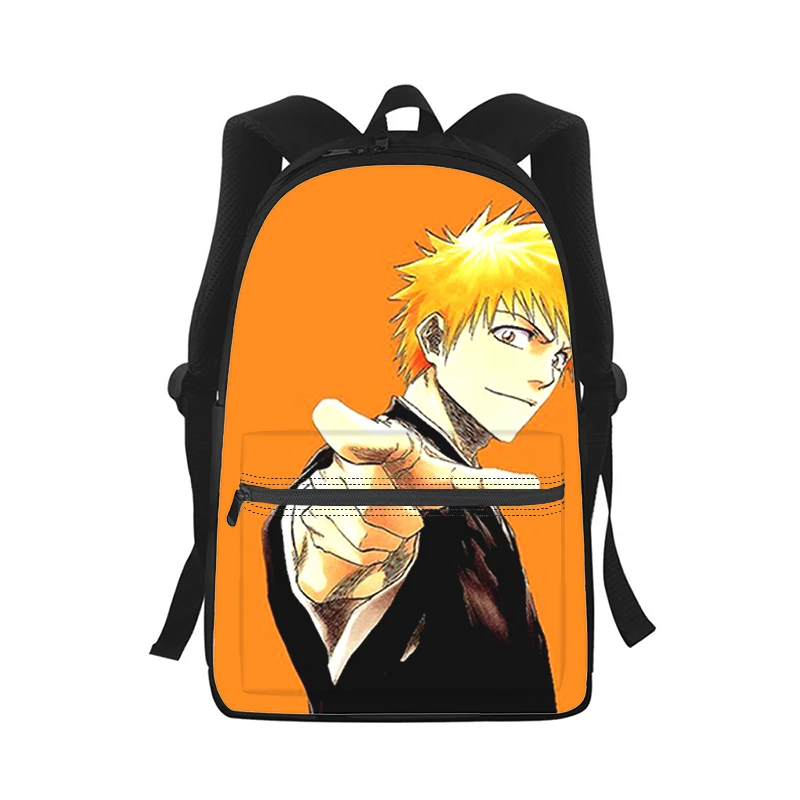 Mochila ANIME BLEACH para hombres y mujeres, bolso escolar con estampado 3D de moda para estudiantes, mochila para ordenador portátil, bolso de hombro de viaje para niños