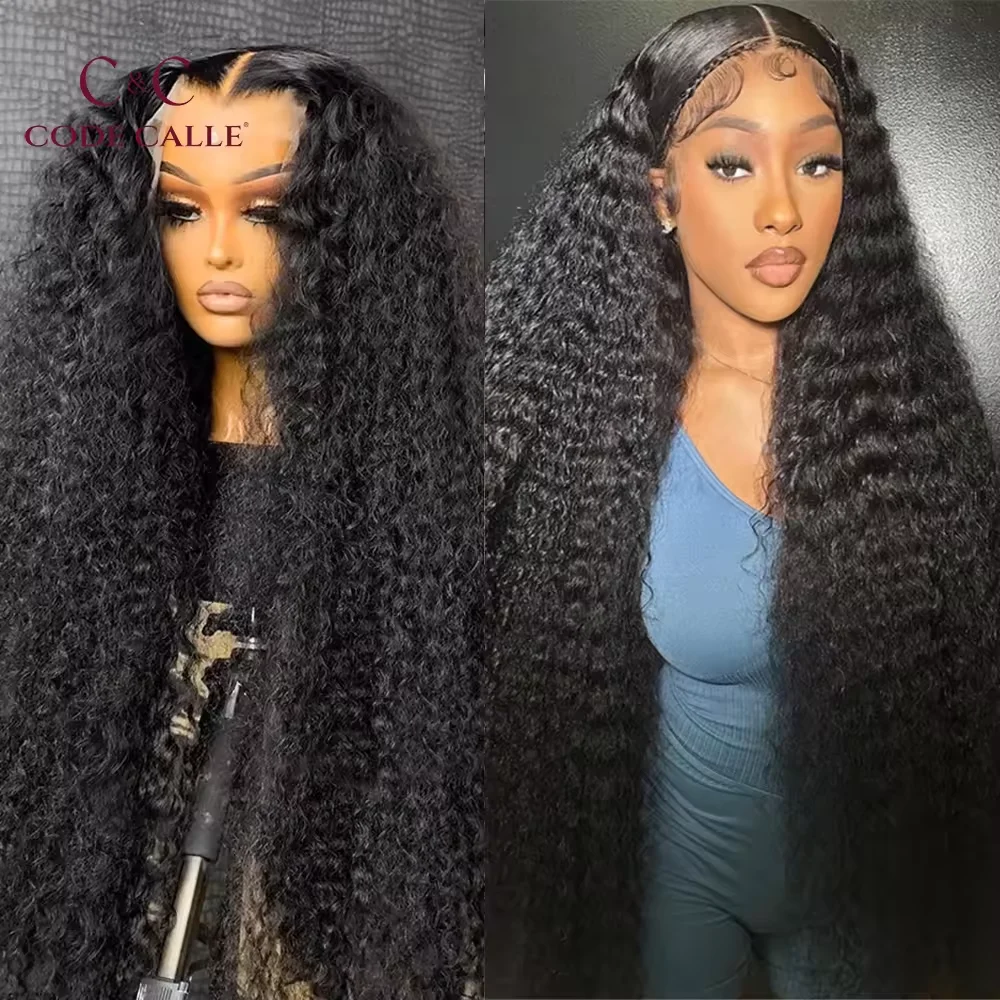 13x4 Deep Wave Lace Front Wigs High Density Deep Wave Frontal Wigs Human Hair 30 Inch Curly Wigs for Black Women Pre Plucked