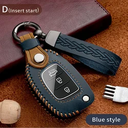 Leather Car Key Case Cover Key Bag For Hyundai Ix35 IX45 IX25 I10 I20 I30 HB20 Sonata Verna Solaris Santa Elantra Mistra