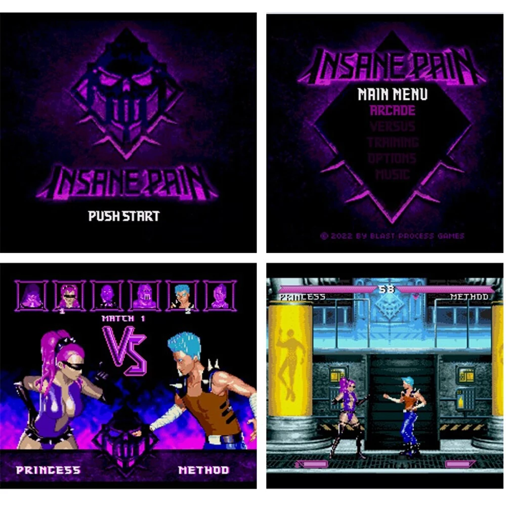 إصدار جينيسيس من النوع الكامل MD Insane Pain ألعاب Mega Drive الجديدة ألعاب القتال الجديدة مشابهة لـ Mortal Kombat #6