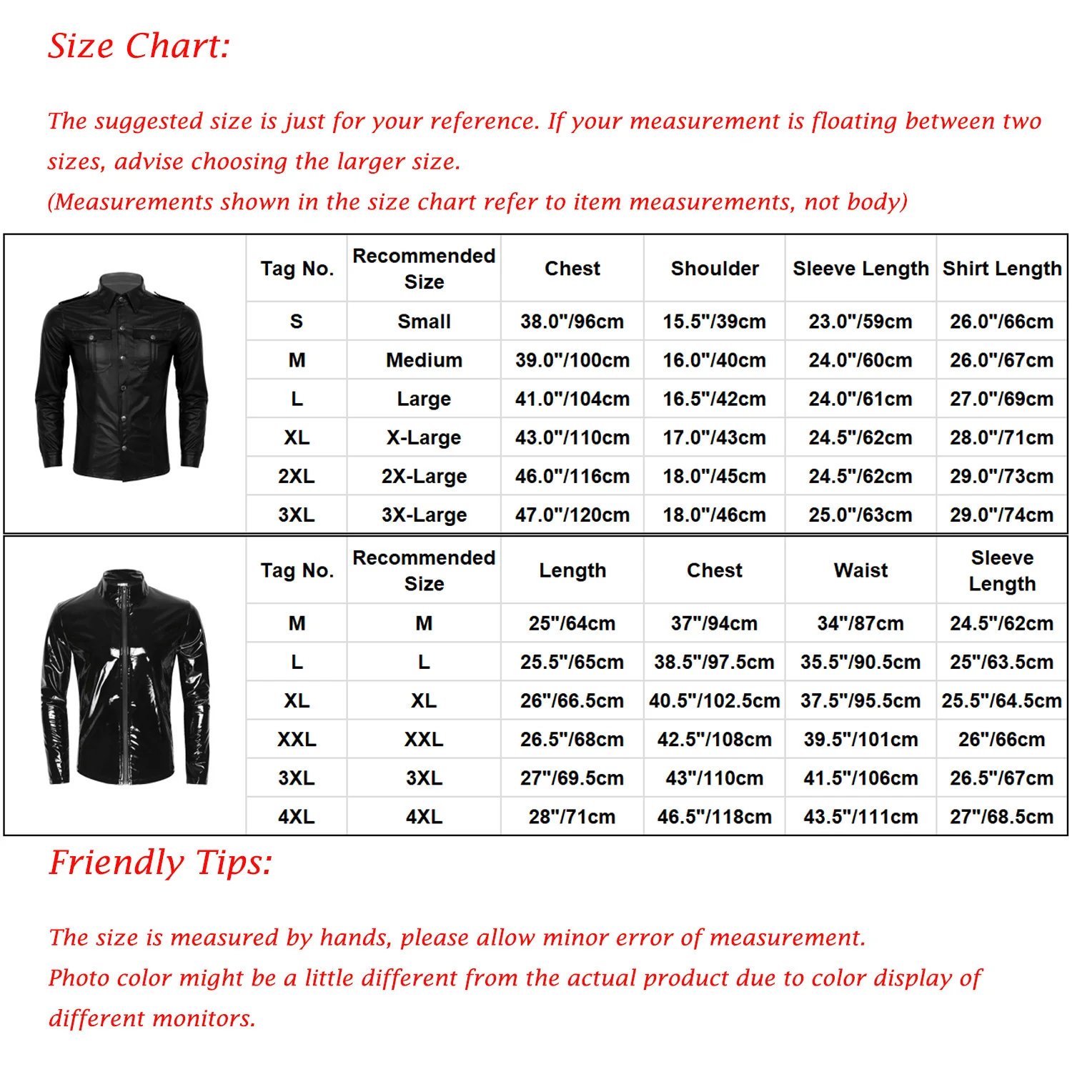 Fashion Nightclub Wear Men Men\'s Dress Shirts Trend Wet Look Patent Leather Long Sleeve Slim Fit T-shirt Top Coat Cosplay