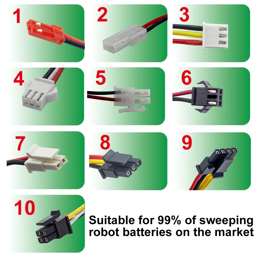 بطارية مكنسة كهربائية 3500 مللي أمبير 14.8 فولت/14.4 فولت 4S1P لشاومي/باناسونيك/ILIFE/FLYCO/Eufy/POLARIS/RoboVac/Deebot/Conga Excellence
