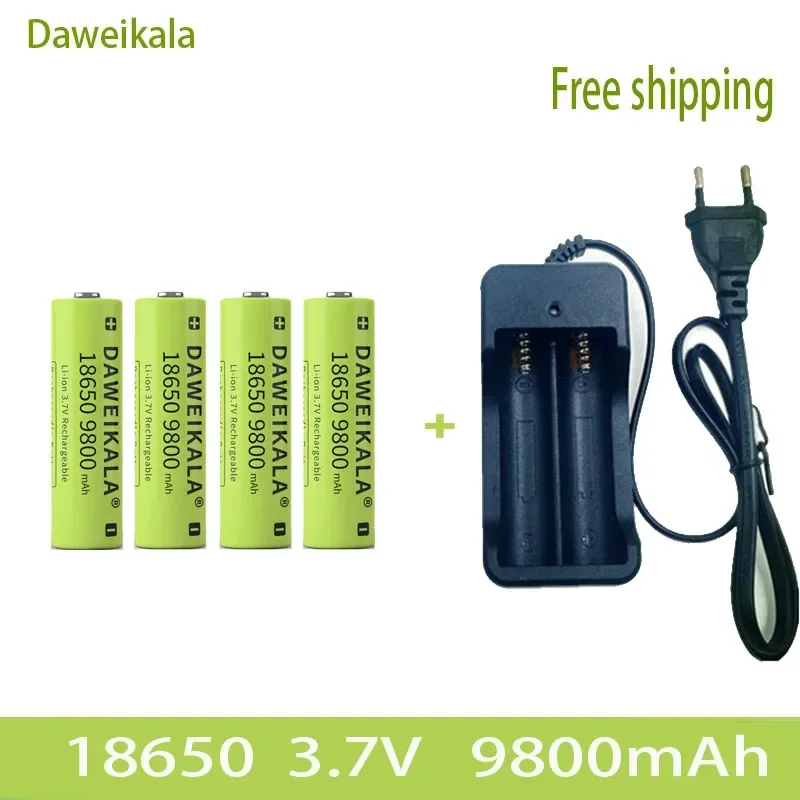 18650 Battery Rechargeable Battery 3.7V 18650 12000mAh Capacity Li-ion Rechargeable Battery For Flashlight Torch Battery+Charger