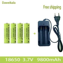 18650 Battery Rechargeable Battery 3.7V 18650 12000mAh Capacity Li-ion Rechargeable Battery For Flashlight Torch Battery+Charger