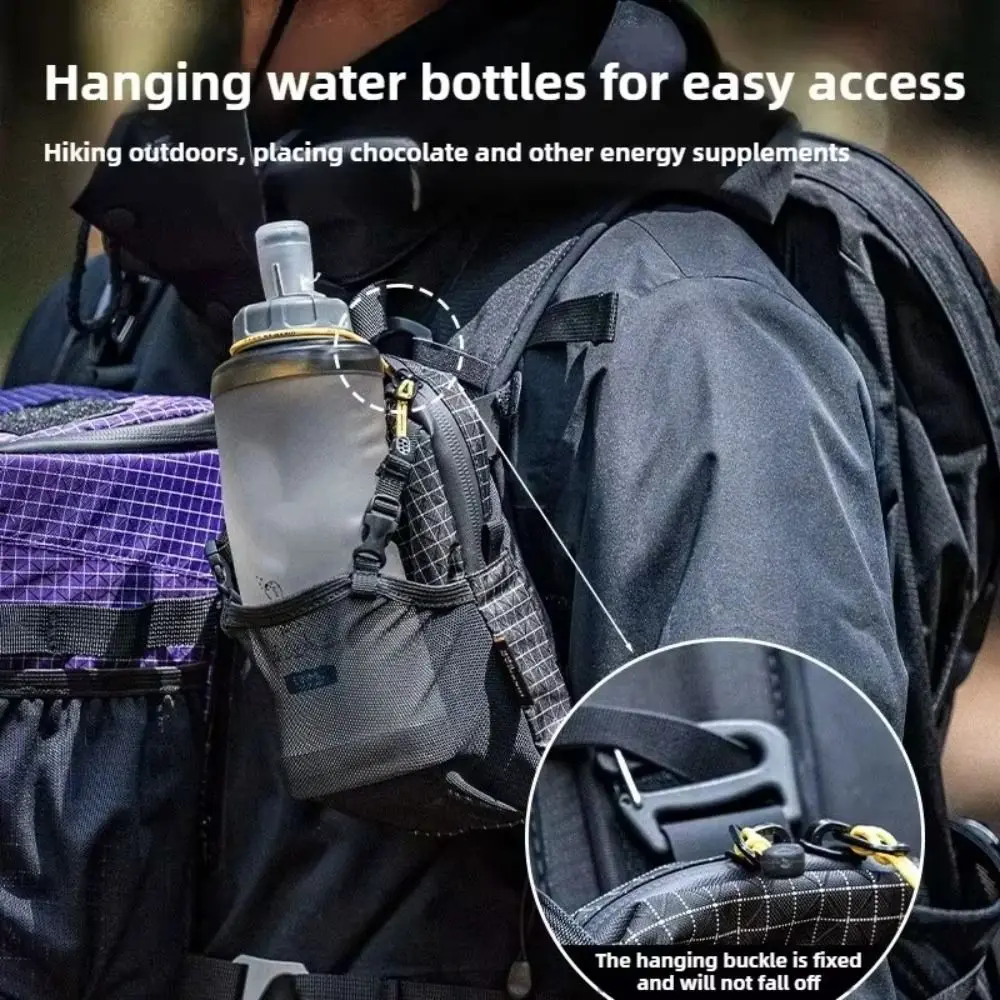 Quick-Adjust Strap Outdoor Phone Bag Hanging Pack Waterproof Water Bottle Holder Bag Lightweight Backpack Expansion