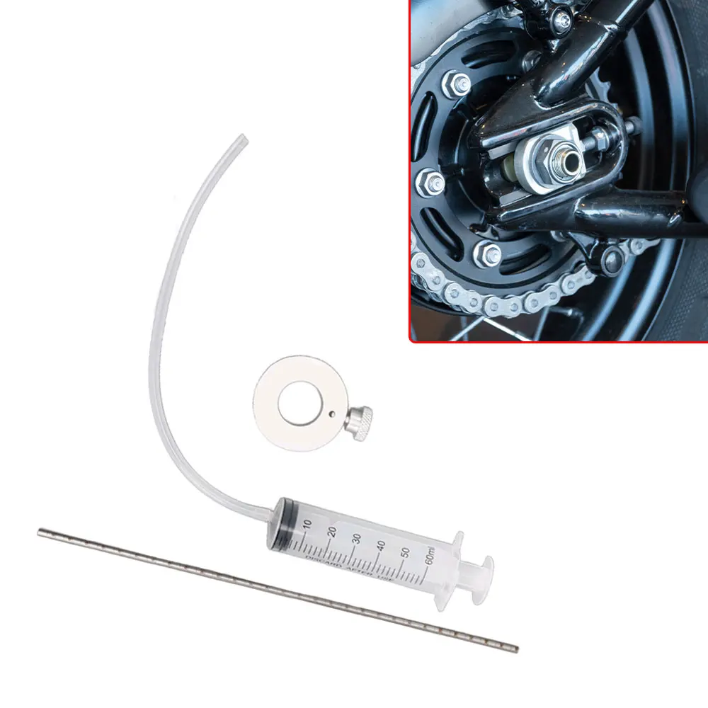

1 комплект, универсальный комплект для измерения уровня масла на вилке мотоцикла, измерительный инструмент для регулировки уровня масла на вилке, инструмент для ремонта мотоциклов, 60 мл
