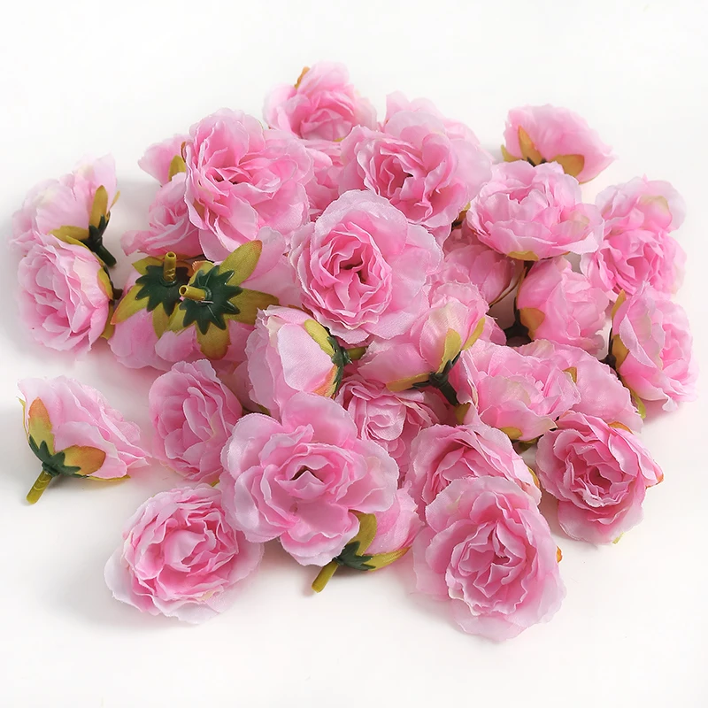 10Pcs Rose Artificial Flowers Silk Fake Flowers for Home Room Decor Wedding Decoration Party Supplies DIY Garland Gift Accessory