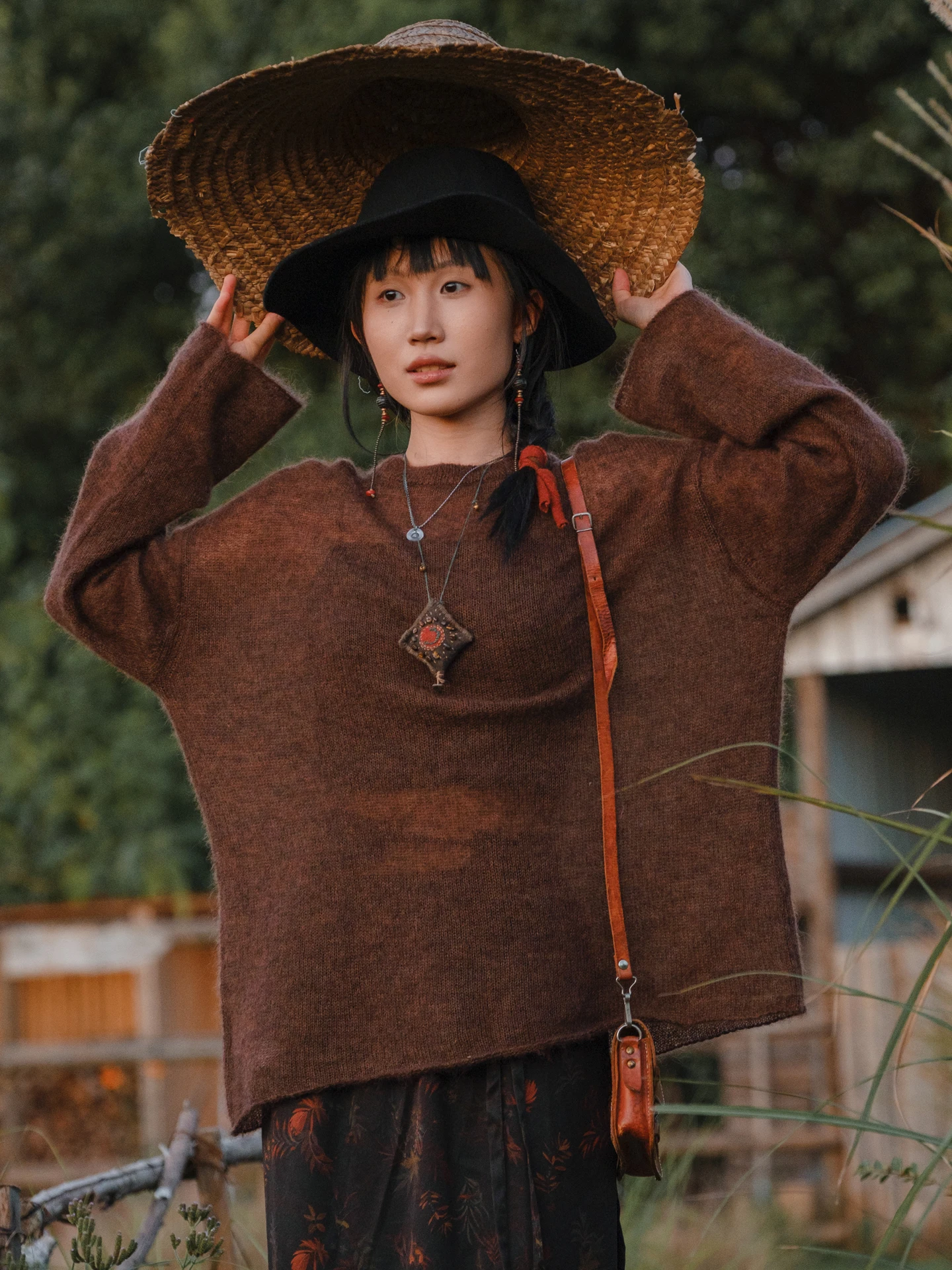 

Namsan Super Camere шерстяной круглый свободный свитер на голову, удобный теплый осенне-зимний женский модный базовый цвет