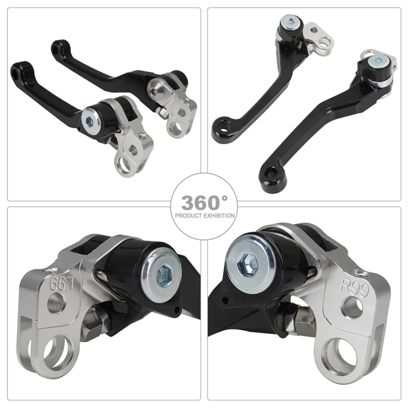 For Sur Ron Light Bee X/S Segway X260/X160 Brake Levers, Dirt Bike Clutch Brake Lever Adjustable Levers (Black)