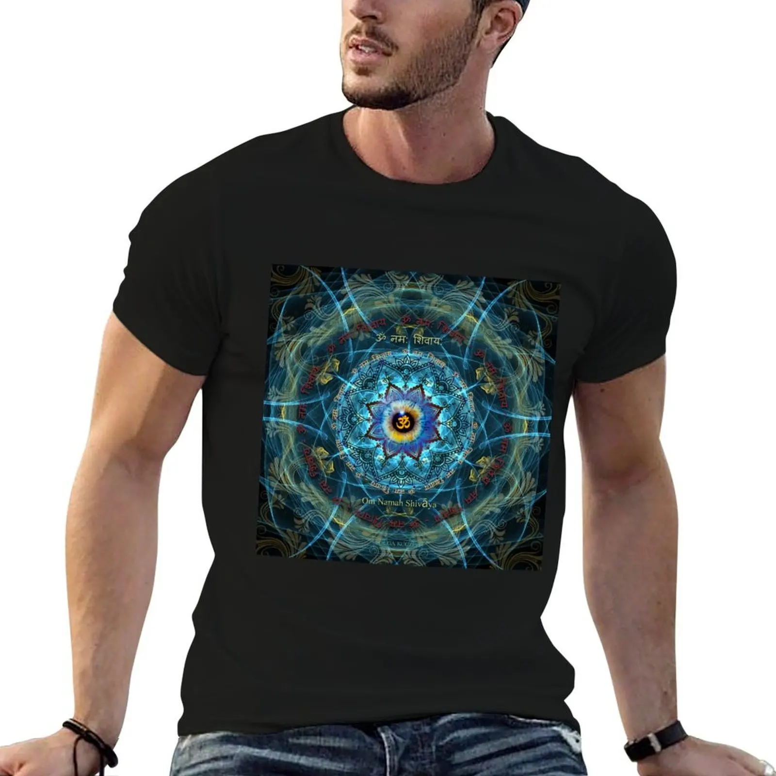 Om Namah Shivaya Mantra- The True Identity- Your self. T-Shirt anime valentines clothes cotton t shirt men