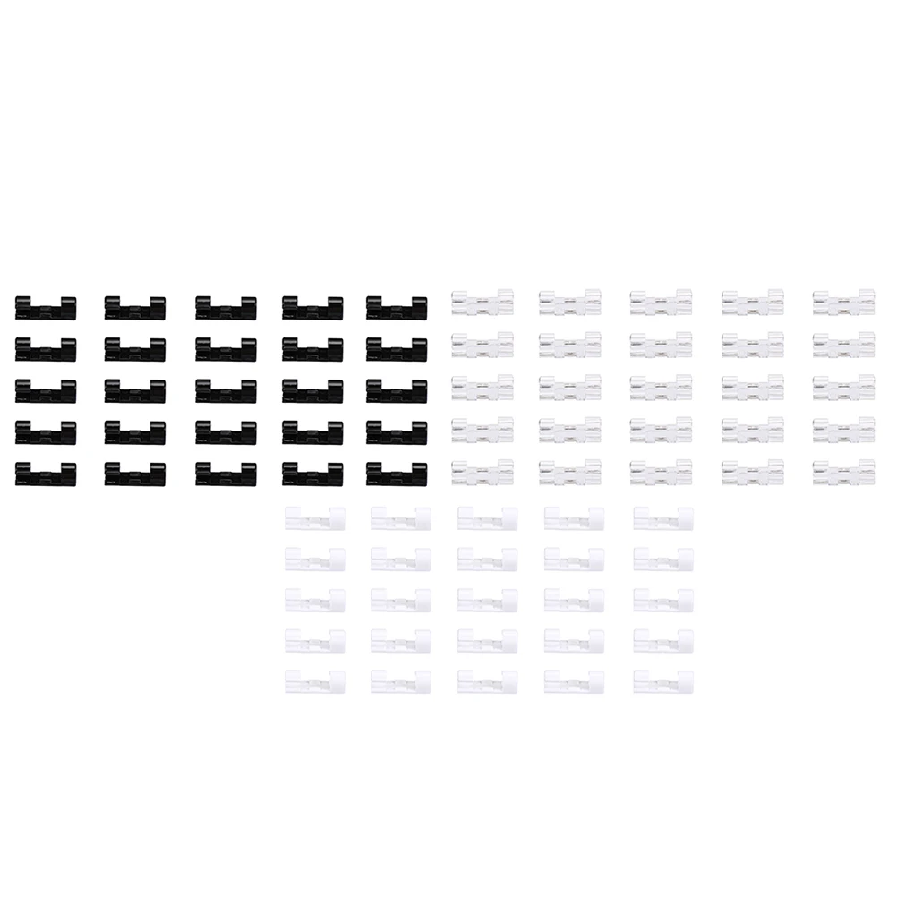

120pcs Self-Adhesive Cable Clips Wire Organizer Cord Management Home Clip Lightweight Lasting