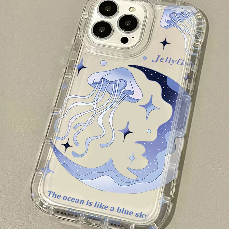 Beautiful Blue jellyfish Phone Case For iPhone 16 15 14 13 12 11 Pro Max XS X XR 8 7 Plus SE 2020 Clear Soft Silicone Back Cover - AliExpress 202192403 Beautiful Blue jellyfish Phone Case For iPhone 16 15 14 13 12 11 Pro Max XS X XR 8 7 Plus SE 2020 Clear Soft Silicone Back Cover - AliExpress 202192403