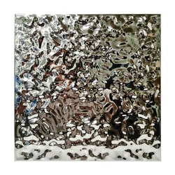 Water ripple stainless steel gusset integrated ceiling mirror aluminum buckle ceiling customization