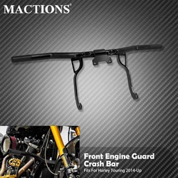 Front Engine Guard Motorcycle Highway Crash Bar For Harley Touring Road King Road Glide Electra Street Glide FLHR FLHT 2014-2023