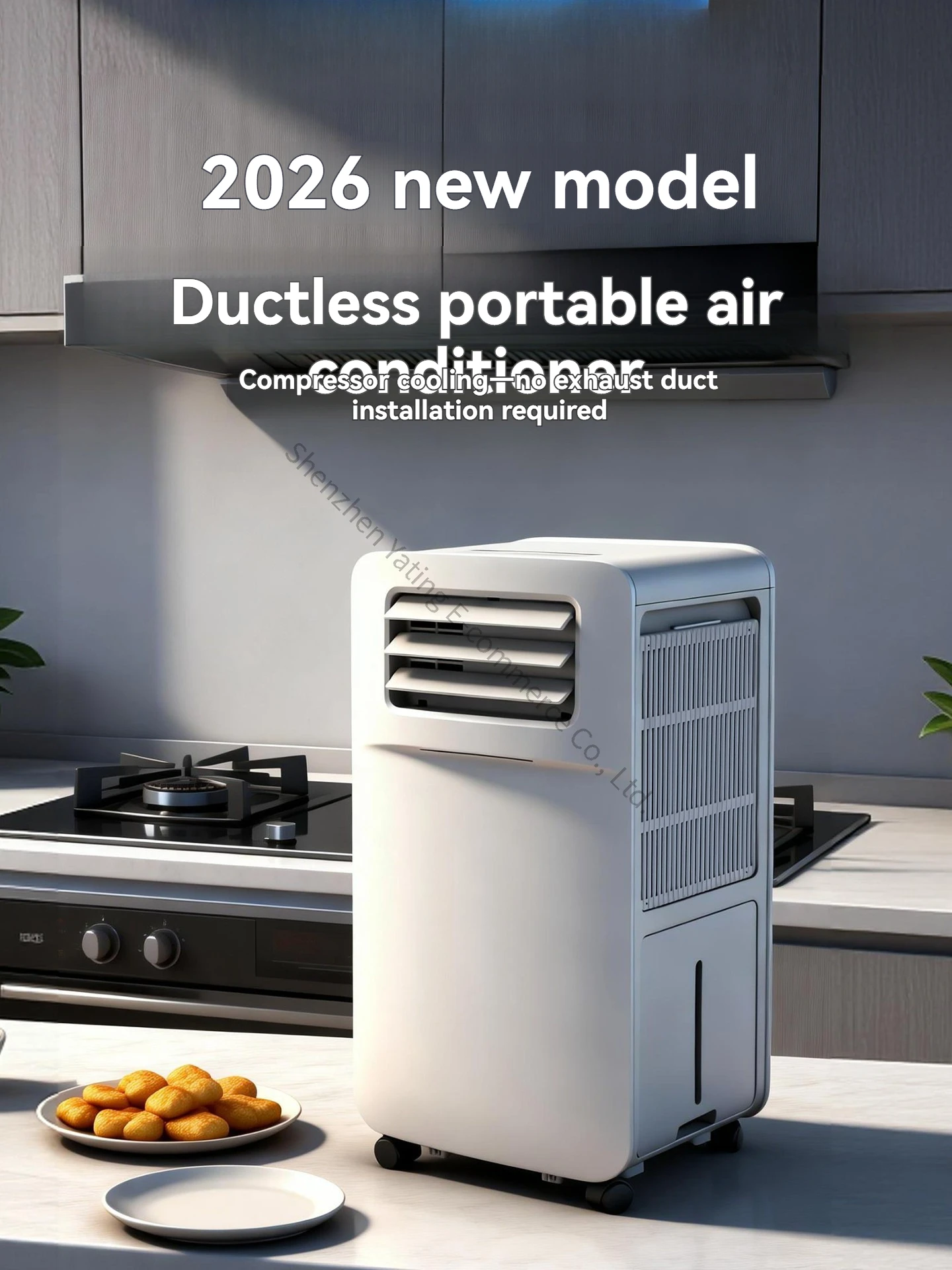 Kitchen Air Conditioner [no Exhaust Pipe] No External Machine Installation-free Compressor Refrigeration Bedroom Mobile Air