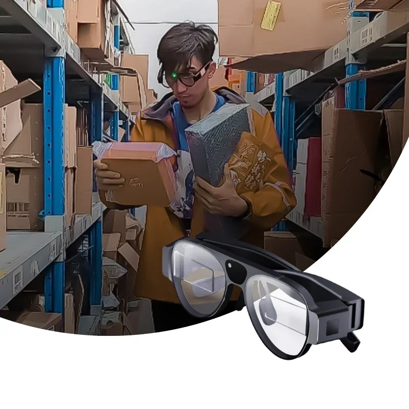 New AR AI Glasses intelligent recognition binocular full-color AR display Warehouse picking usage Smart Glasses