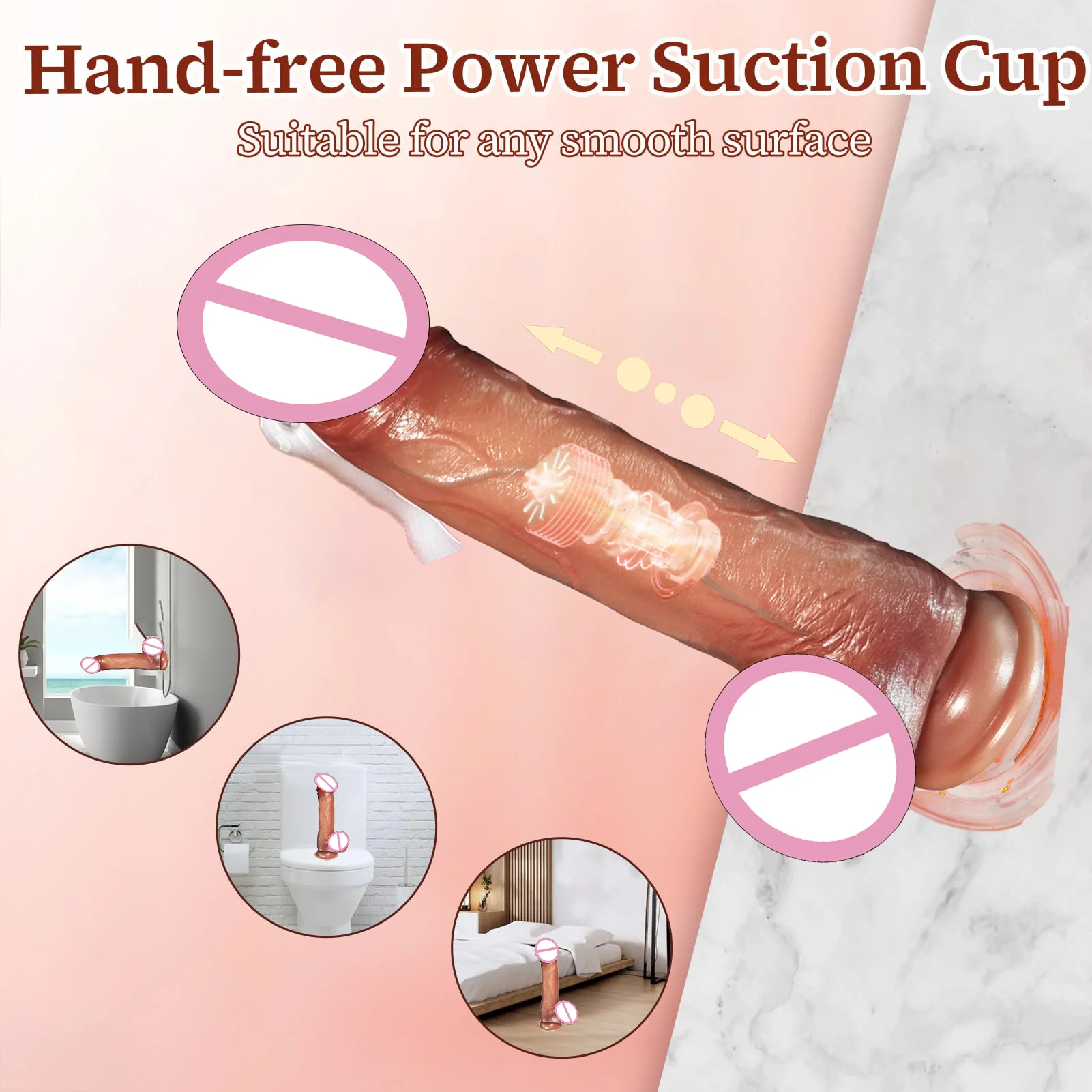 Enorme vibratore vibrante Controllo automatico Vibratore Riscaldamento Spinta pene Dildo Giocattolo del sesso Punto G Stimolazione anale Adulto per le donne