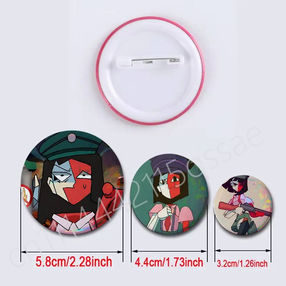 C-Chile ENA Polandball Cartoon Enamel Pins Anime Game Character Brooches for Backpack Accessories Snap-in Badges