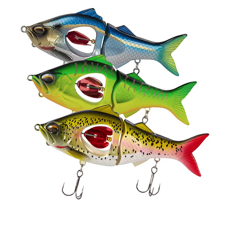 Long Throw Slow Sinking Lure Pencil Lead Dynamic Rotating Propeller Multi Section Swimming Bait Sea Fishing Freshwater Fish Bait