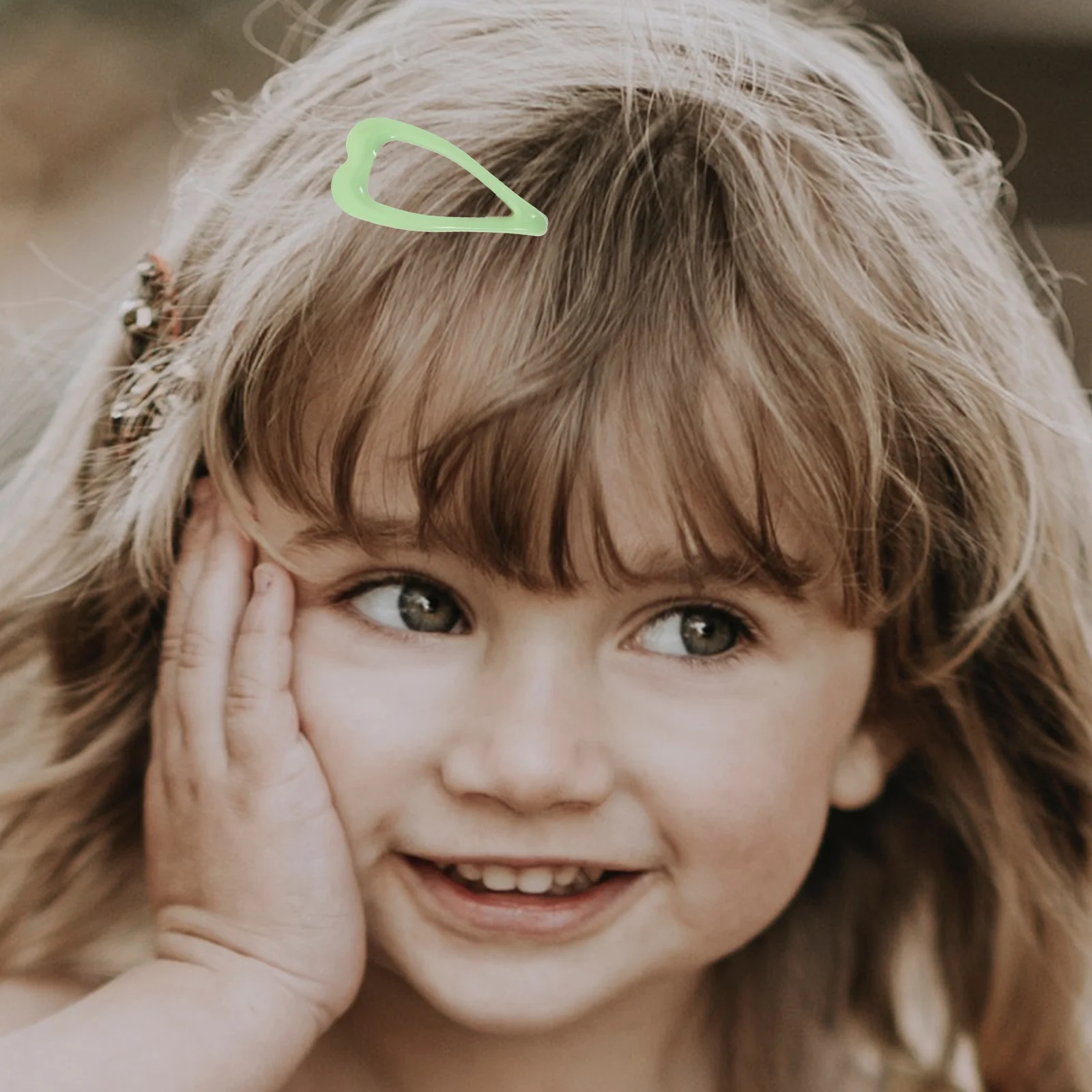 

20pcs Creamy Color Oil Drop Clips Kids Girls Hair Accessories Mini Heart Shaped Lightweight Fine Thick Hair Toddler Baby Lovely