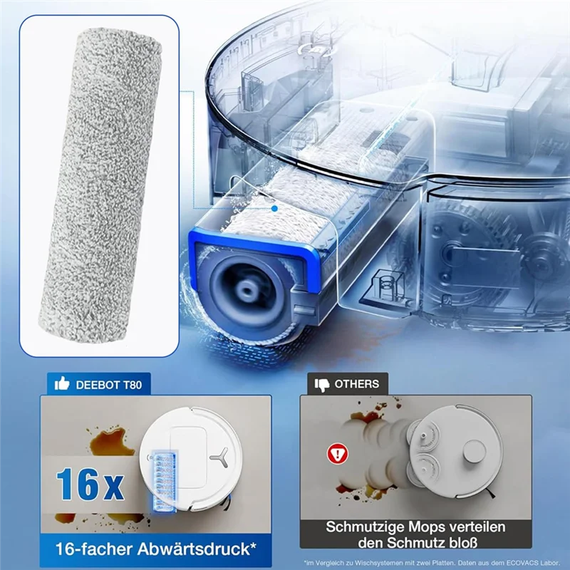 A50Q-Accessory Kit For Ecovacs Deebot X9 Pro Omni / X9 Pro Robot Vacuum Cleaner Replacement Parts,Main Brush,Dust Bags