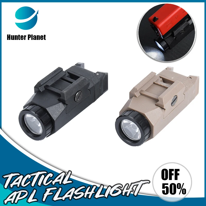 

Tactical Flashlight Wml-G2 Apl Fit 20mm Picatinny Rail Glock G17 G18 G19 Outdoor Hunting Airsoft Weapon Light Scout light Sight