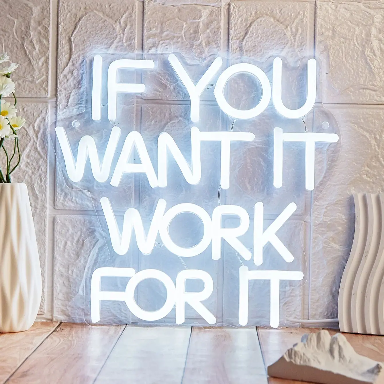 

Chi-buy LED Neon Work Hard USB Powered Neon Signs Night Light 3D Wall Art Bedroom Room Decor Lamp Signs Birthday Gift