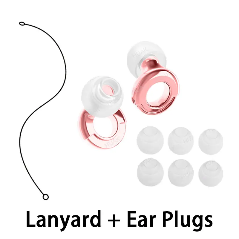 High Fidelity Reusable Silicone Ear Plugs with Lanyard Noise Reduction Ear Defenders for Musicians Concerts Festivals Live Event