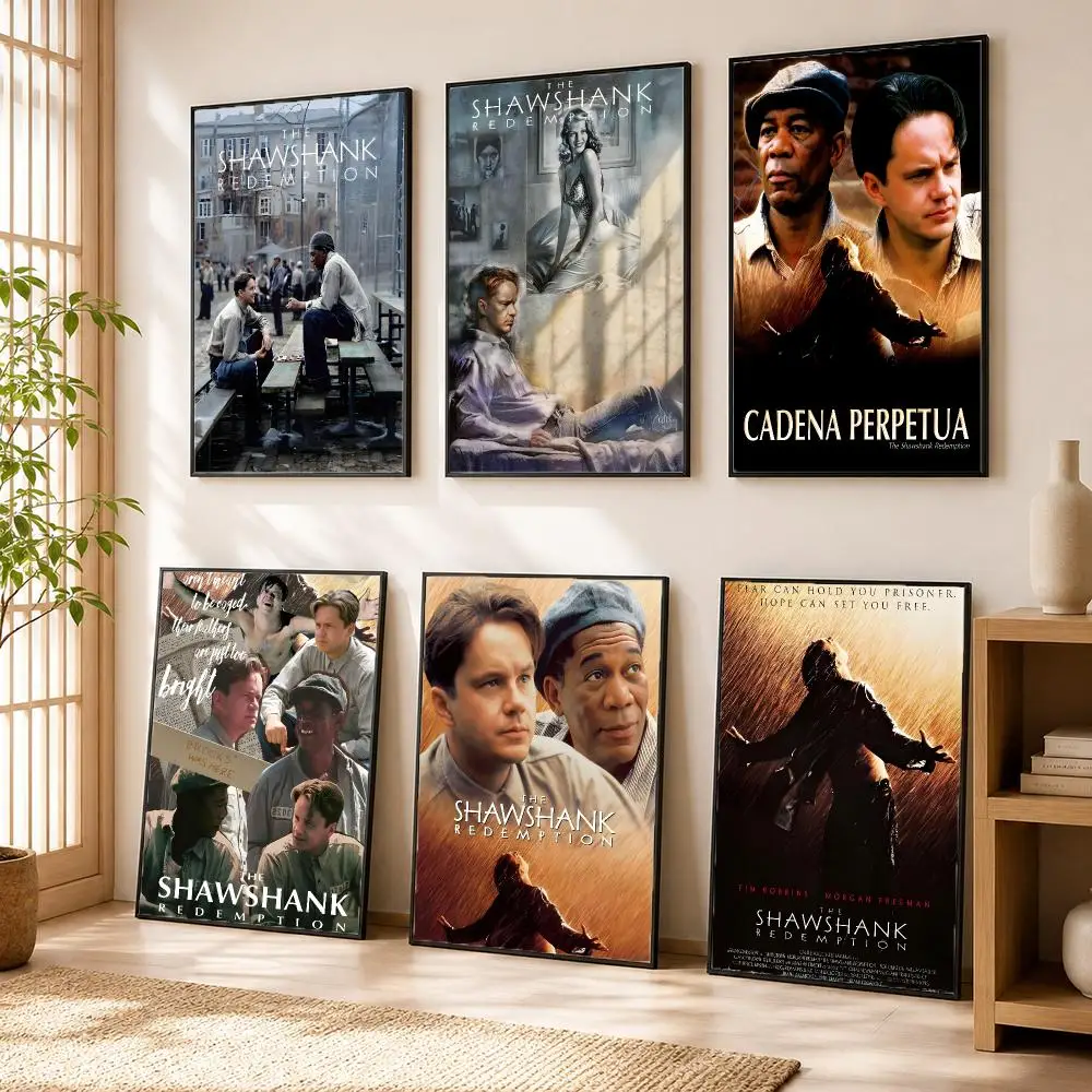 Movie The Shawshank Redemption Poster Modern Home Living Bedroom Bar Hallway Waterproof Wall Art Aesthetic Decor