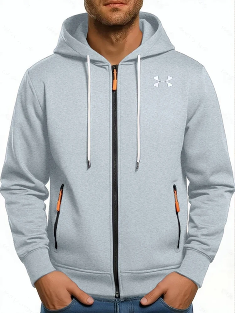 Moda Casual negro gris Zip Hip Hop ropa deportiva sudadera hombres/mujeres editorial hombres Sudadera con capucha promoción streetwear promoción