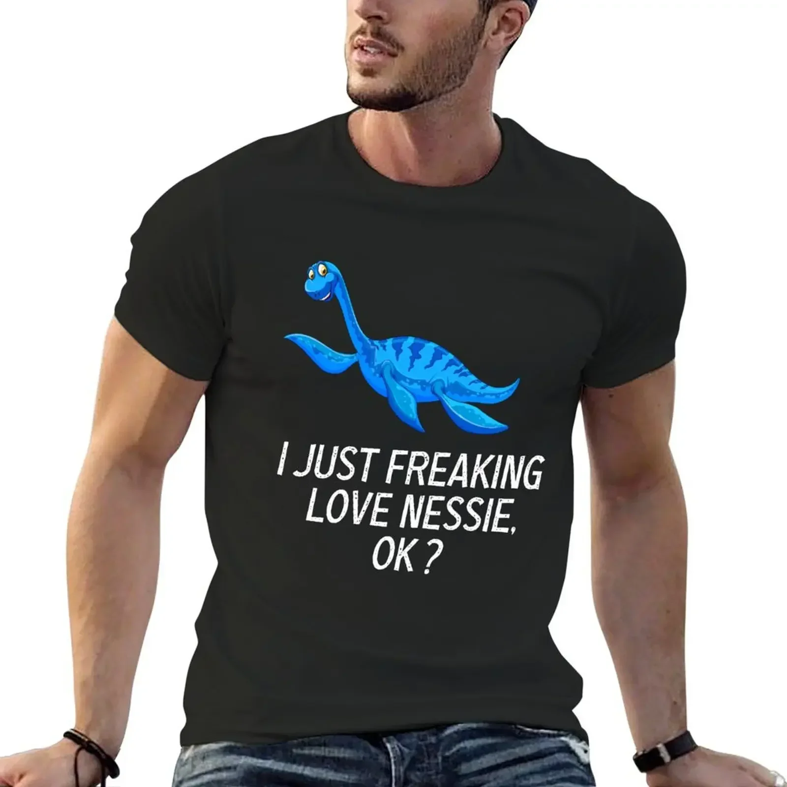 Fun Nessie I Just Freaking Love Nessie Animal Lover Funny Nessie Gifts T-Shirt sweat customizeds mens t shirt