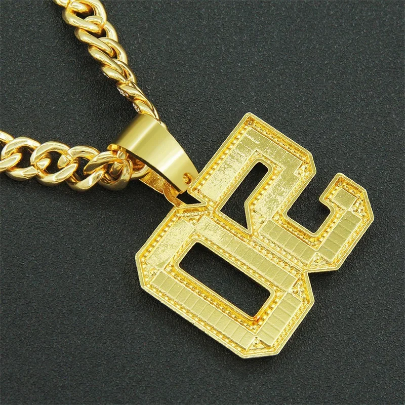 Collana con ciondolo con ciondolo numero 50 in cristallo ghiacciato per uomo donna Hip Hop Miami catena cubana girocollo moda rapper gioielli Dropship