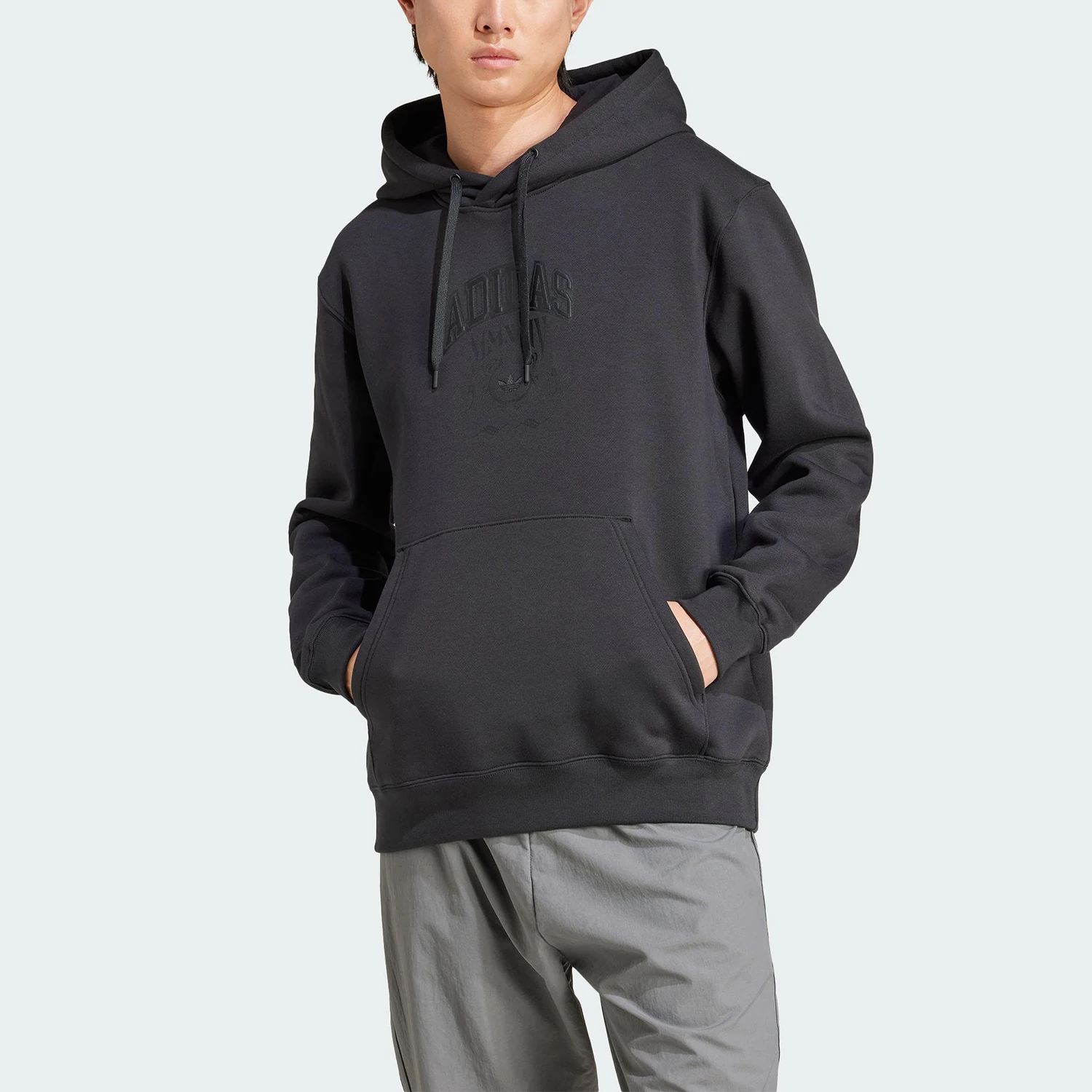 

Adidas Authentic Three Leaves Men's Hooded Pullover Durable Sports Hoodie IZ2566
