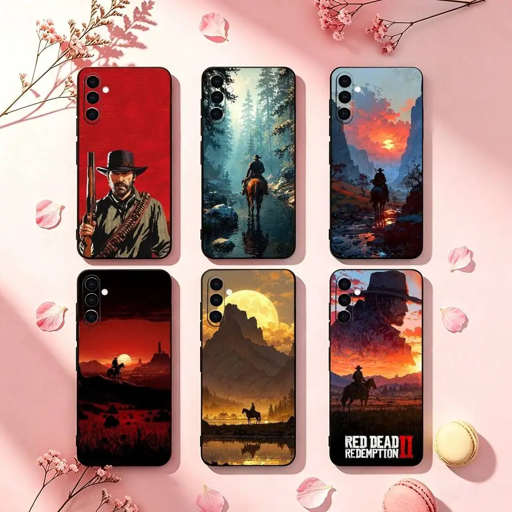 Coque de téléphone RDR2 Redemptions Game pour Samsung Galaxy A73,A72,A71,A70,A53,A52,A51, coque noire en Silicone souple