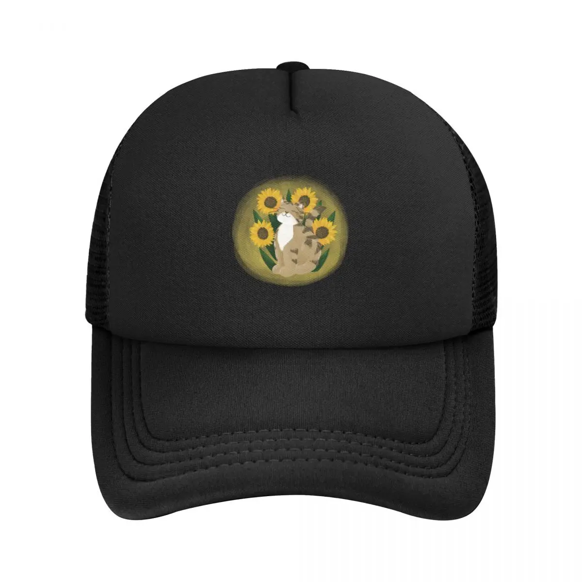 Cute tabby cat with flowers Baseball Cap Brand Man cap fishing hat Thermal Visor Girl'S Hats Men's