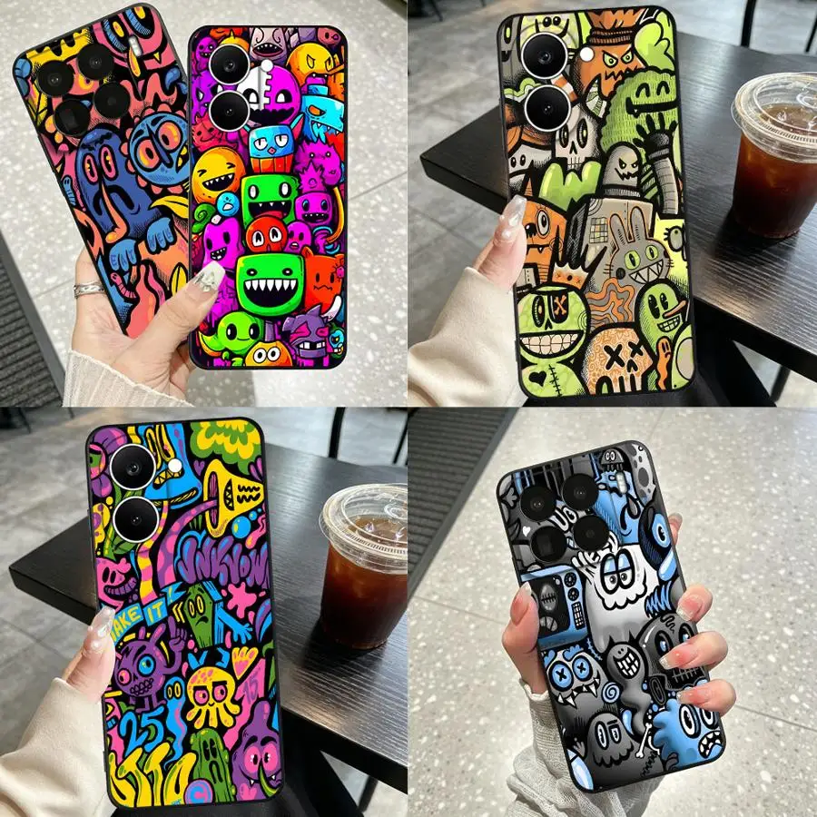 Monster Graffiti Pattern Phone Cover Case for Xiaomi Mi 17 Pro Max 11T 17T 12 11 12T 13 Lite 10T 12X 15T 14